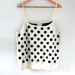 Anthropologie Polka Dot Knit Top